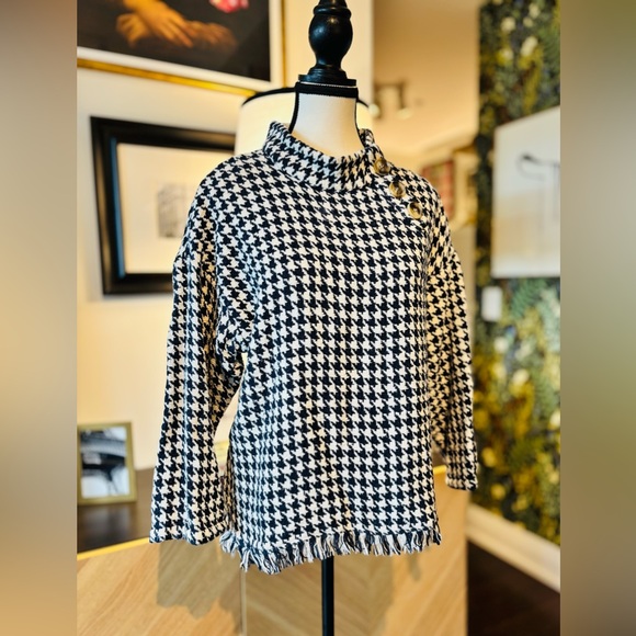 ZARA Houndstooth Top size Small - Picture 5 of 10